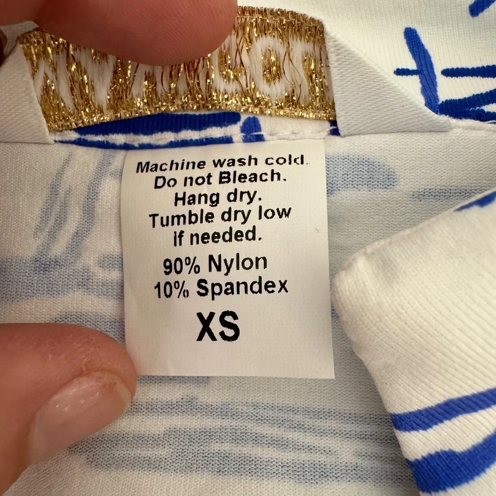 NWT Mahi Gold Schooner Dress Set Sail Sailor Blue Women's Size XS 1 - Picture 9 of 9